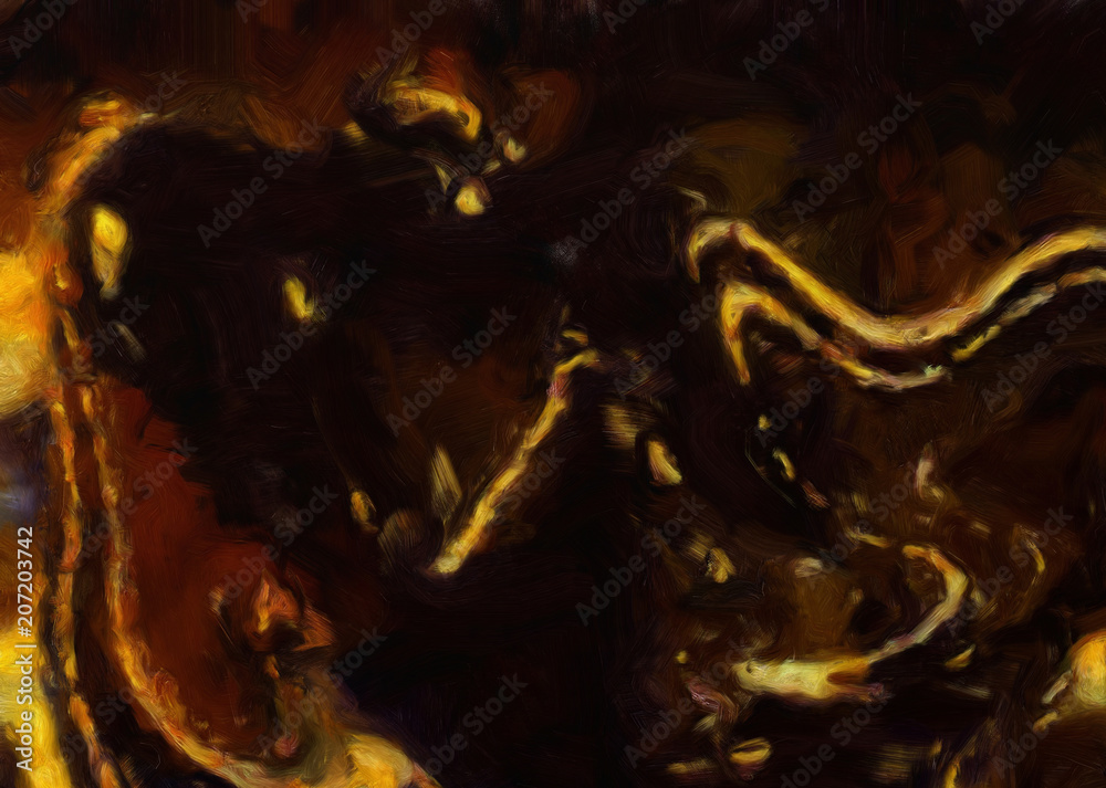 Fototapeta premium Abstract texture background. Digital design painting impressionism artwork. Hand drawn artistic pattern. Modern art. Good for printed pictures, postcards, posters or wallpapers and textile printing.