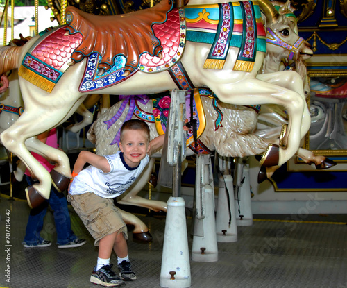 Carousel Ride for a Little Boy