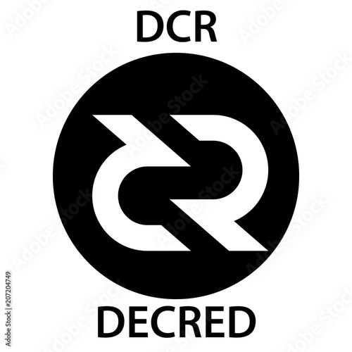 Decred Coin cryptocurrency blockchain icon. Virtual electronic, internet money or cryptocoin symbol, logo