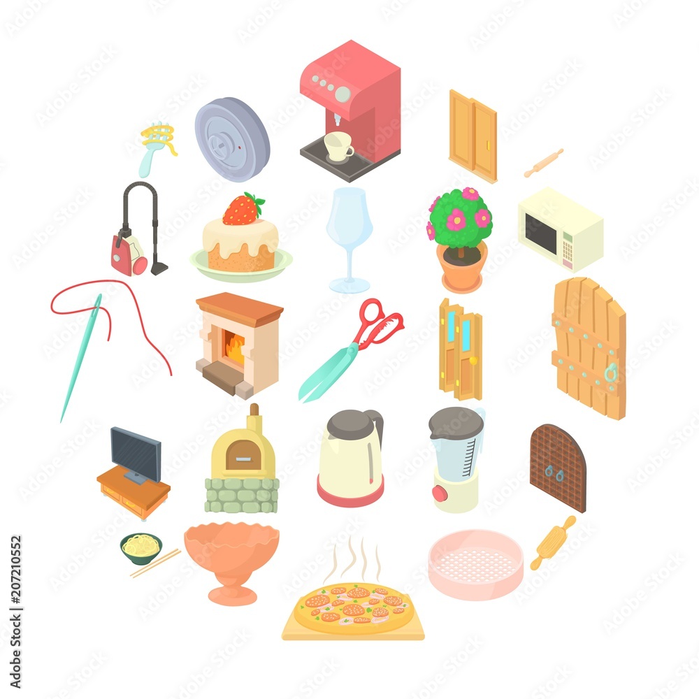 Homestead icons set. Cartoon set of 25 homestead vector icons for web isolated on white background