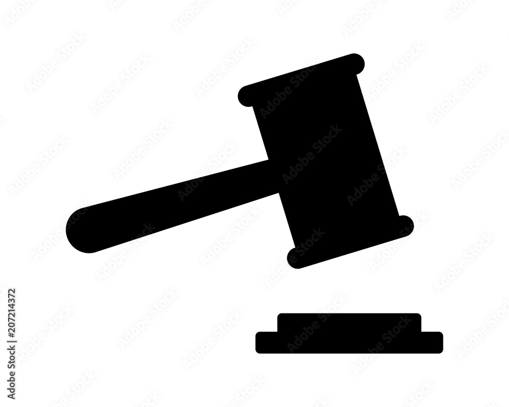 hammer judge law justice equal fairness image vector icon logo Stock Vector  | Adobe Stock