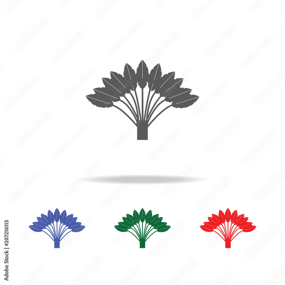 Ravenala tree icon. Elements of trees in multi colored icons. Premium quality graphic design icon. Simple icon for websites, web design, mobile app, info graphics
