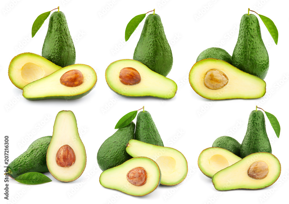 Avocado isolated on white Avocado isolated on white