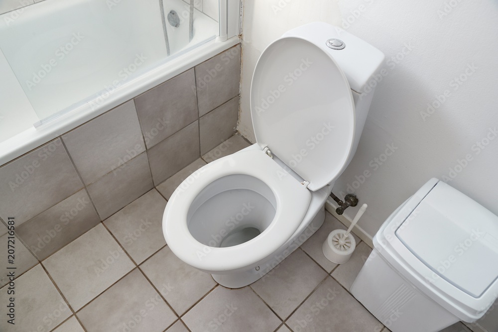 Toilet seat open Stock Photo Adobe Stock