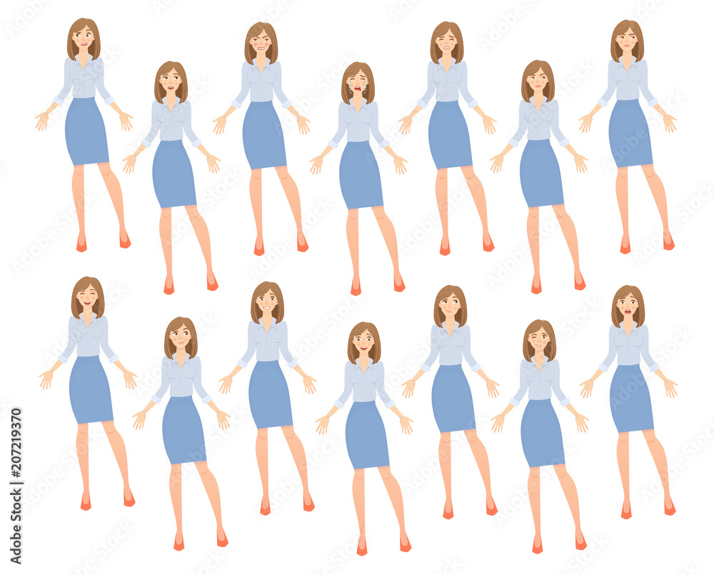 Fototapeta premium business woman set