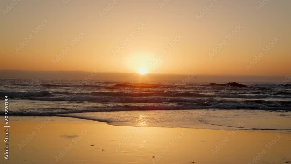 Slow Motion Sequence Of Sunset Over Beach In South Africa Slow Motion Sequence Of Sunset Over Beach In South Africa