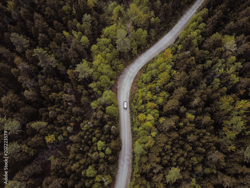 Van Driving on Back Roads