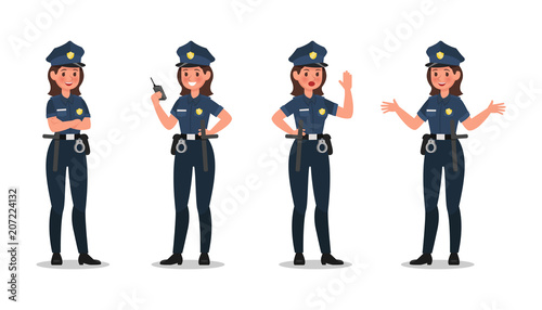 police character vector design no15