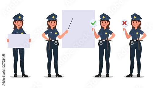 police character vector design no17