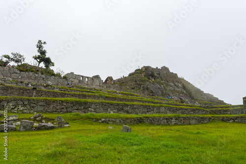 Main square at Machu Picchu's citadel, in Peru