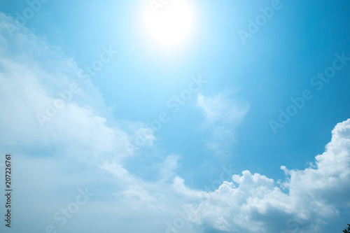 Beautiful blue sky clouds for background. © suthisak