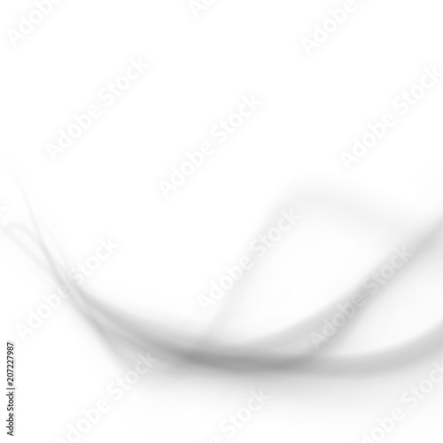 Futuristic grey smoke transparent lines over white background
