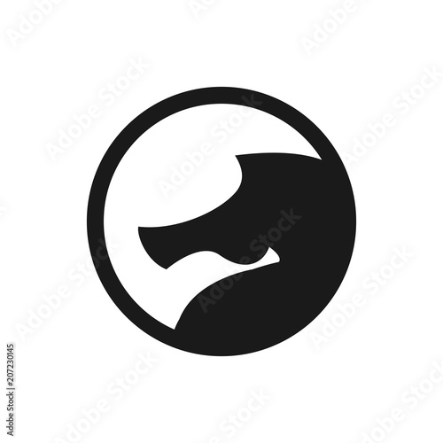 seahorse logo. sea animal icon. symbol. vector eps 08.