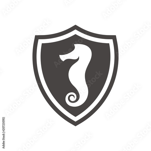 seahorse logo. sea animal icon. symbol. vector eps 08.