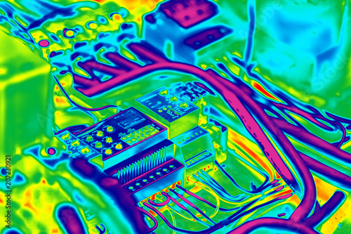 Electrical infrared thermography photo