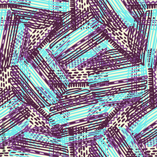 Abstract Ikat and boho style handcraft fabric pattern. Traditional Ethnic design for clothing and textile background, carpet or wallpaper