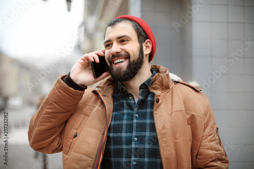 Handsome trendy hipster tal...