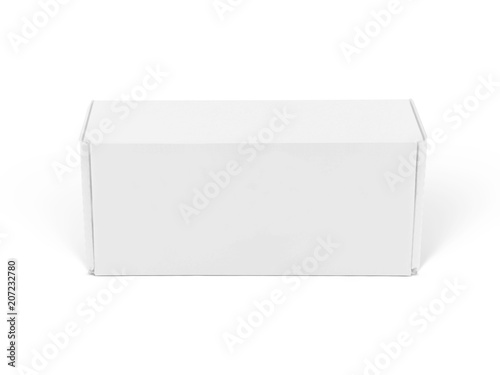 Isolated white packaging box for branding mockup © Andy