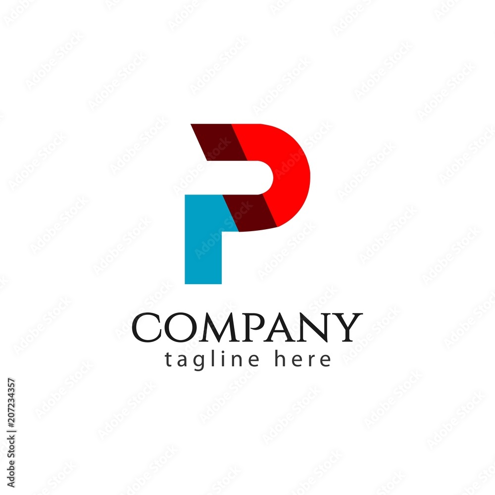 P Company Logo Vector Template Design Illustration P Company Logo Vector Template Design Illustration