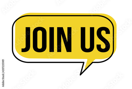 Join us speech bubble
