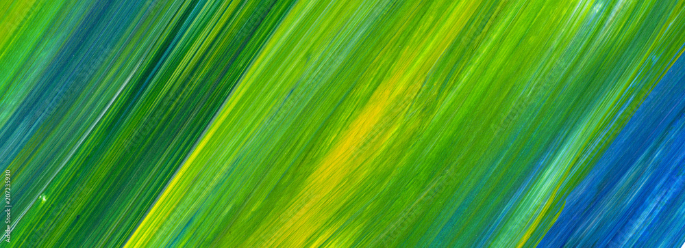 Abstract acrylic painting for use as background, texture, design element. Modern art in Mixed colours of green, blue, yellow. Abstract acrylic painting for use as background, texture, design element. Modern art in Mixed colours of green, blue, yellow.