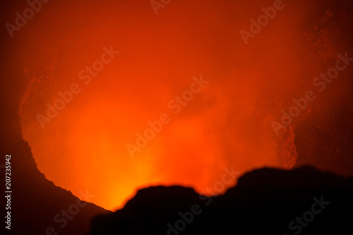 View into the magma of the masaya vulcano, Nicaragua.