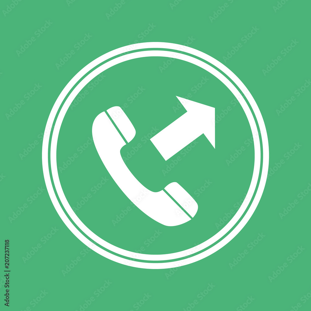 Outgoing call icon vector, Mobile application user interface sign Outgoing call icon vector, Mobile application user interface sign