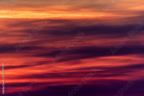 Dramatic sunset and sunrise sky with pink clouds © Yakov