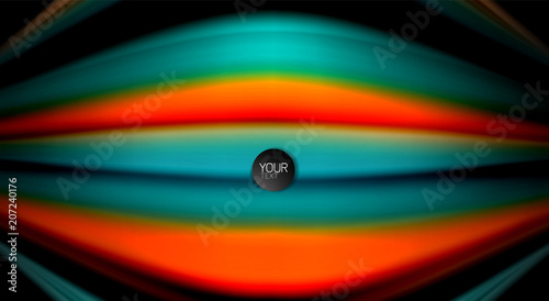 Abstract wave lines fluid rainbow style color stripes on black background. Artistic illustration for presentation, app wallpaper, banner or poster