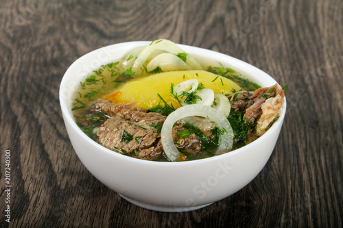 Caucasian meat soup - Hashlama photo