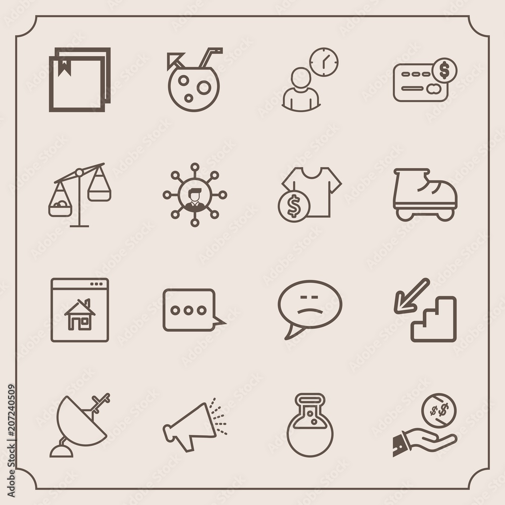 Modern, simple vector icon set with clock, hour, up, drink, medicine, summer, work, loud, communication, technology, estate, real, downstairs, money, sound, time, tool, loudspeaker, credit, chat icons Modern, simple vector icon set with clock, hour, up, drink, medicine, summer, work, loud, communication, technology, estate, real, downstairs, money, sound, time, tool, loudspeaker, credit, chat icons