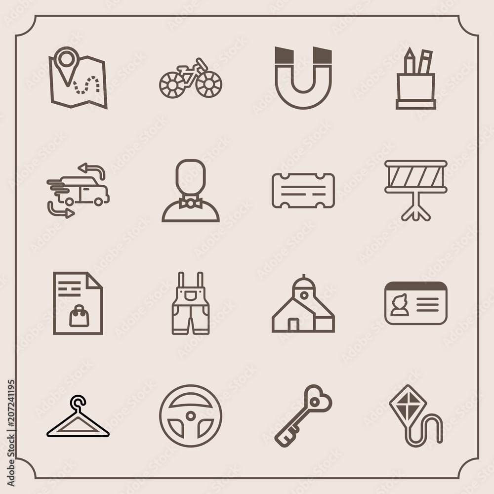 Modern, simple vector icon set with wear, supermarket, pin, identity, shop, laboratory, hanger, construction, building, fun, work, identification, kite, medicine, cycle, sign, clothing, tool, id icons Modern, simple vector icon set with wear, supermarket, pin, identity, shop, laboratory, hanger, construction, building, fun, work, identification, kite, medicine, cycle, sign, clothing, tool, id icons
