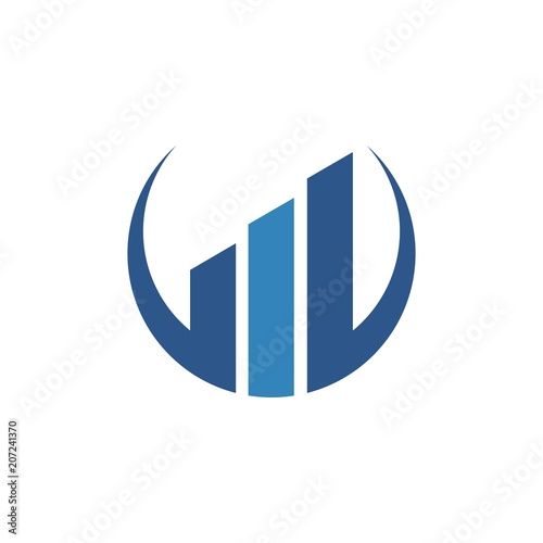 Bar Business logo. Chart icon. Finance Symbol. Vectro logo eps 08.