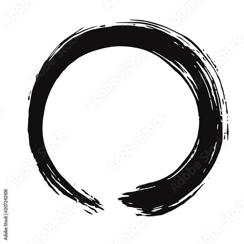 Black Enso Zen Vector Brush Vector