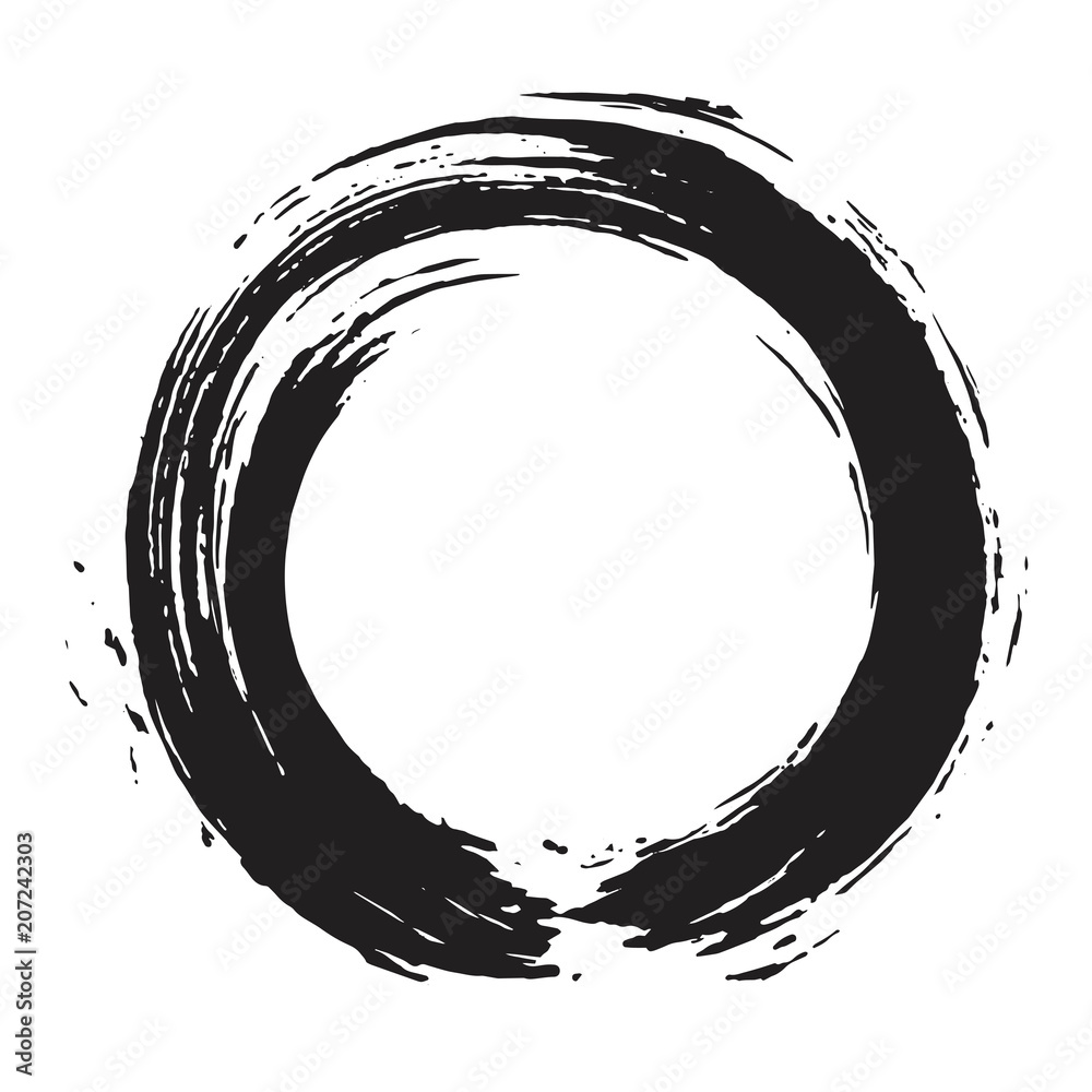Enso Zen Circle Brush Vector Illustration Stock Vector | Adobe Stock