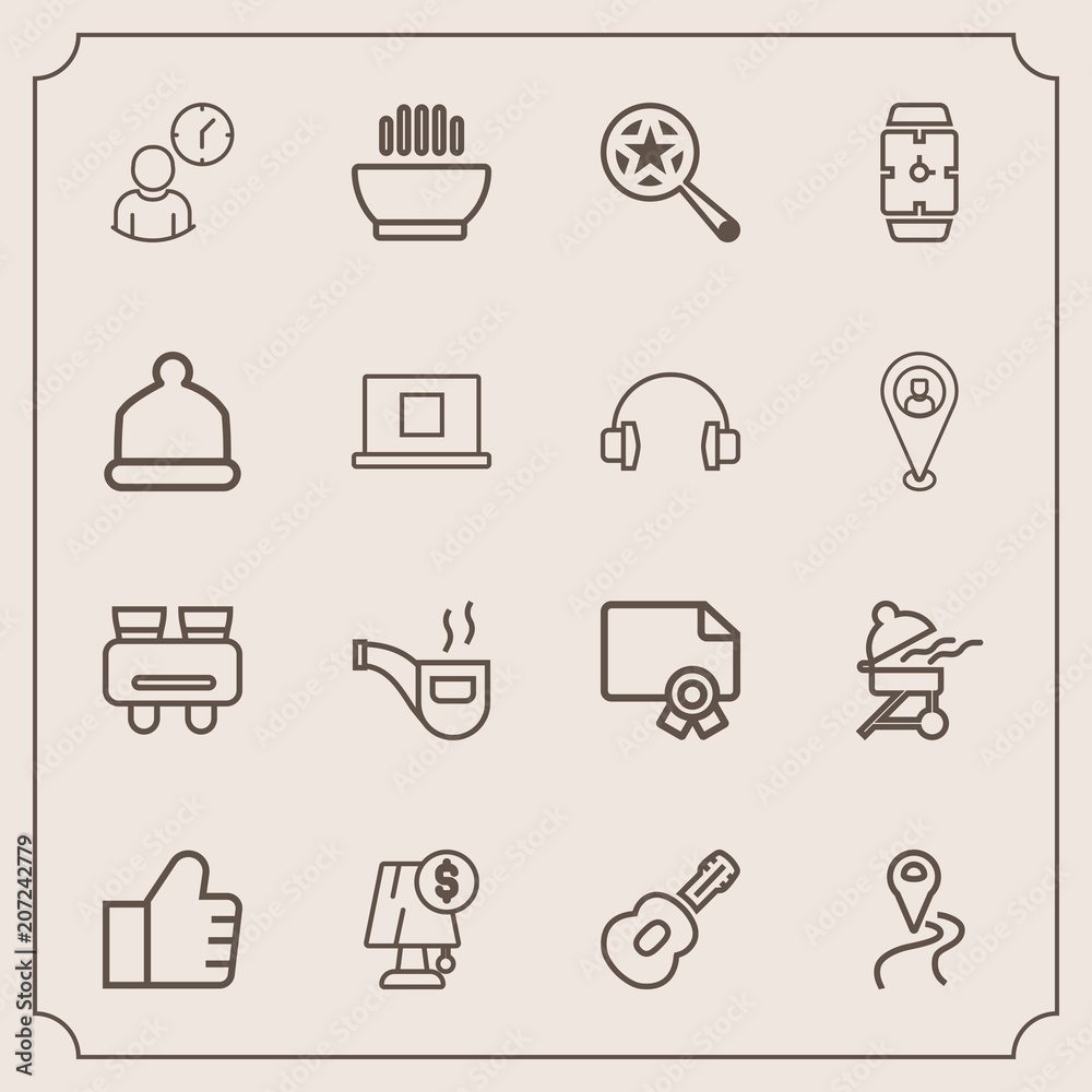 Modern, simple vector icon set with soup, dinner, internet, grill, music, work, web, pipe, electricity, vision, location, business, vintage, map, guitar, light, spy, white, time, frame, find icons Modern, simple vector icon set with soup, dinner, internet, grill, music, work, web, pipe, electricity, vision, location, business, vintage, map, guitar, light, spy, white, time, frame, find icons