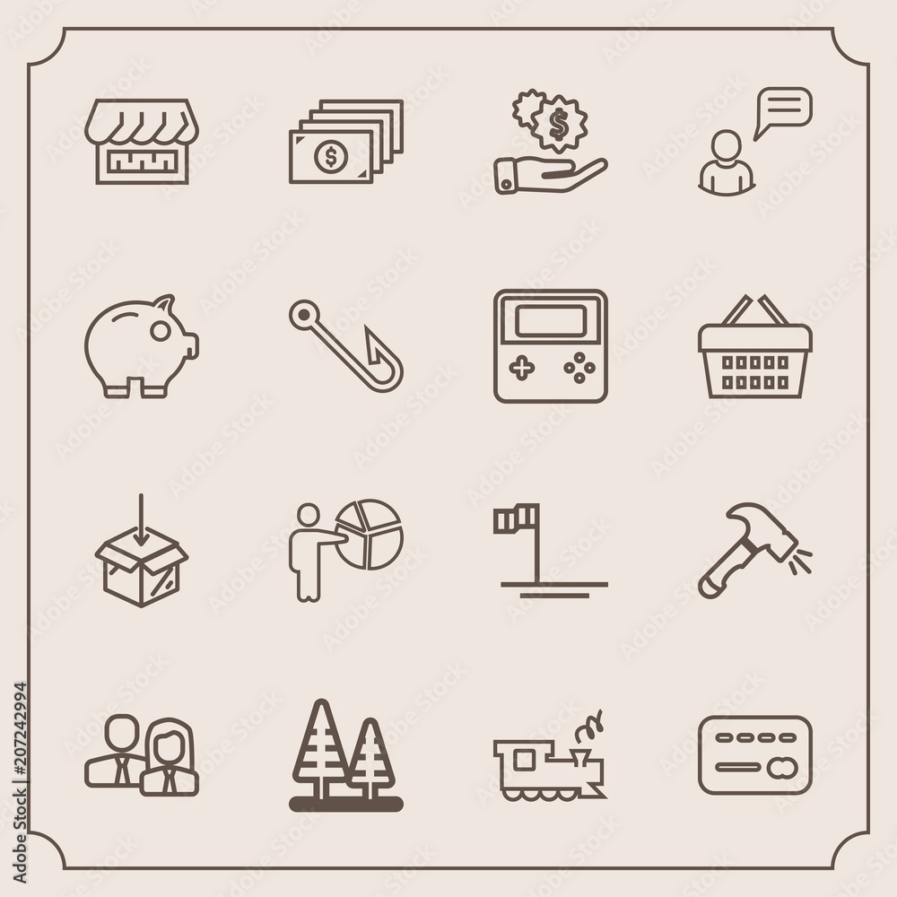 Modern, simple vector icon set with mexico, team, business, bank, environment, cash, web, upload, travel, credit, person, communication, businessman, worker, economy, dollar, equipment, money icons
