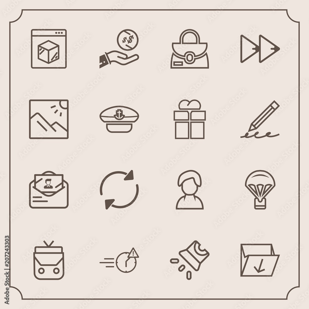 Modern, simple vector icon set with fashion, human, rewind, night, profile, object, sky, money, post, man, person, female, projection, late, online, investment, refresh, leather, waste, rubbish icons Modern, simple vector icon set with fashion, human, rewind, night, profile, object, sky, money, post, man, person, female, projection, late, online, investment, refresh, leather, waste, rubbish icons