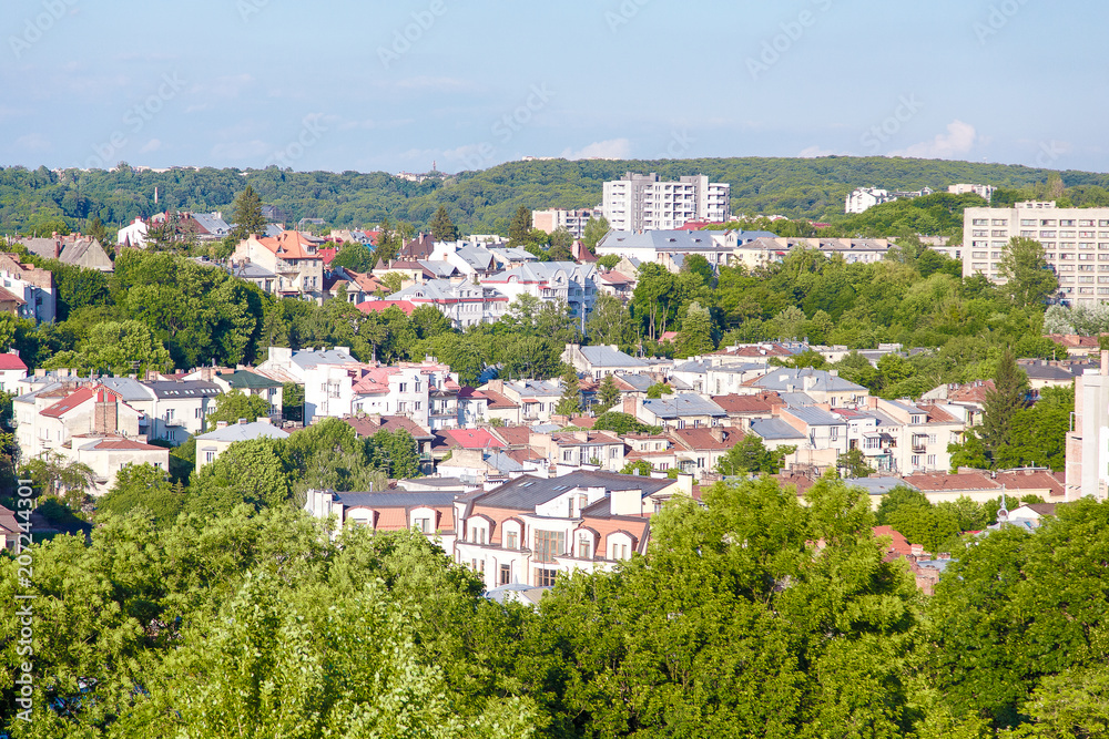The city oif Lviv view from height