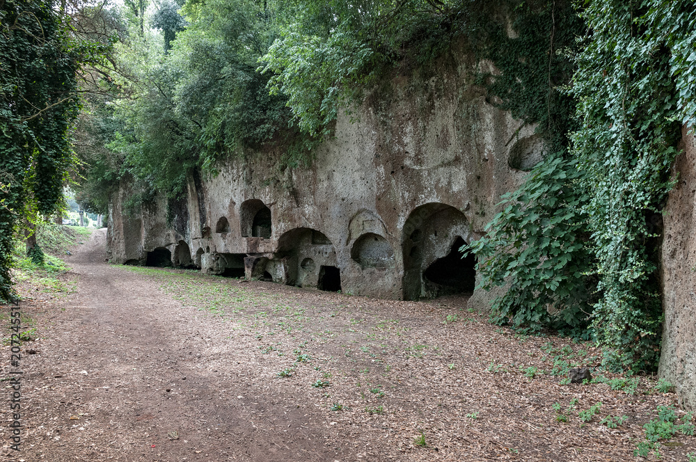 Roman Etruscan rock tombs