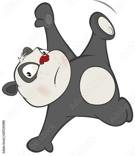 Fototapeta Naklejka Na Ścianę i Meble -   Illustration of a Cute Panda. Cartoon Character 