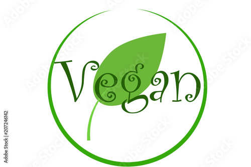 Símbolo de alimentación vegana.