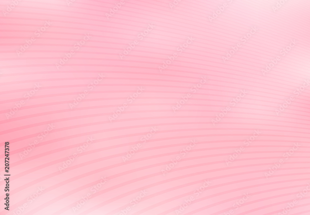 Abstract pink gradient with curved lines pattern texture background.