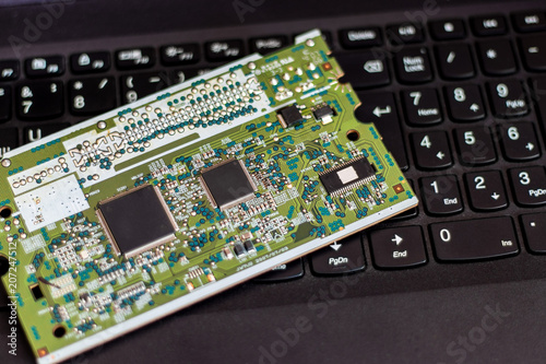 Computer Board on the keyboard