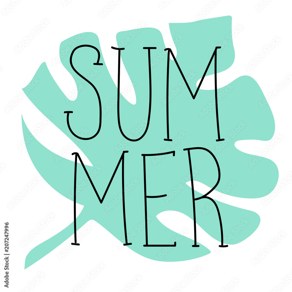 Summer Cartoon Lettering Summer Cartoon Lettering