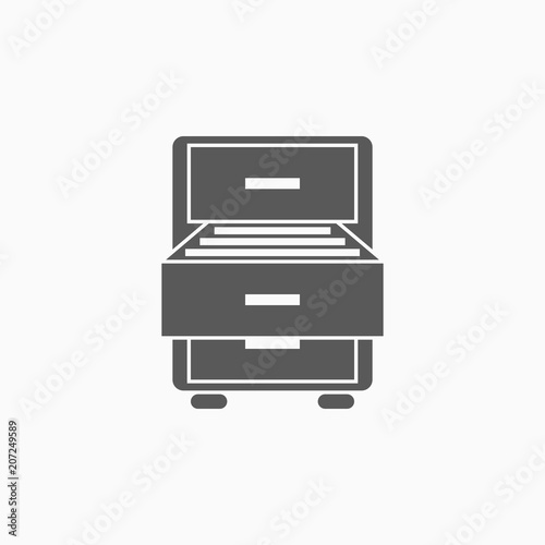 drawer icon, tray vector
