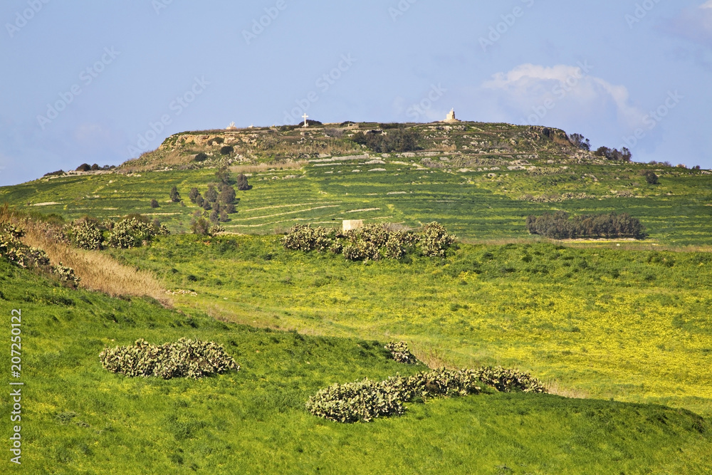 Landscape near Victoria. Gozo island. Malta