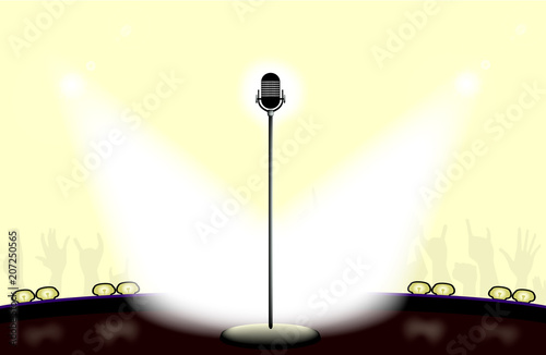 Open Mic Night Light Filled Stage