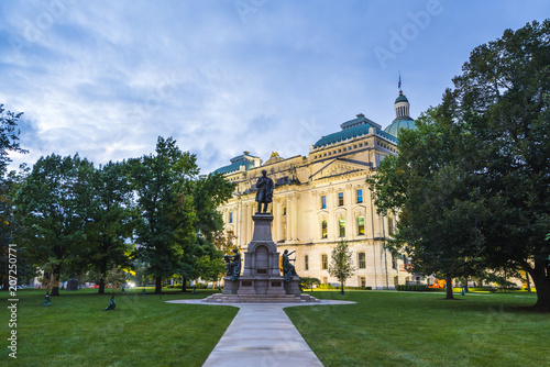 indiannapolis,indiana,usa. 09-13-17: indianna state house at night. photo