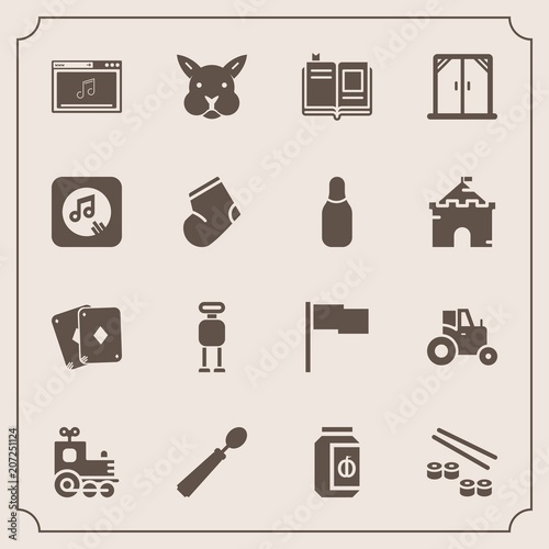 Modern, simple vector icon set with salmon, education, seafood, transport, sign, flag, japan, book, robot, futuristic, bunny, food, train, animal, jar, game, field, home, travel, locomotive, jam icons